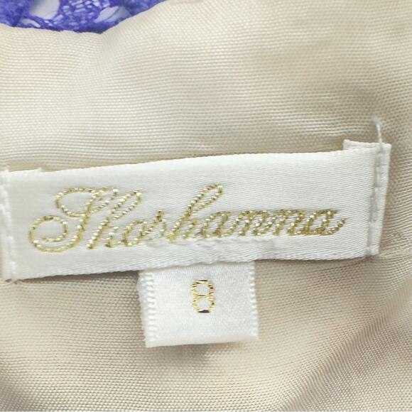 Anthropologie Shoshanna Sierra Lace Dress Size 8 Violet Sleeveless V Neck - Picture 5 of 6